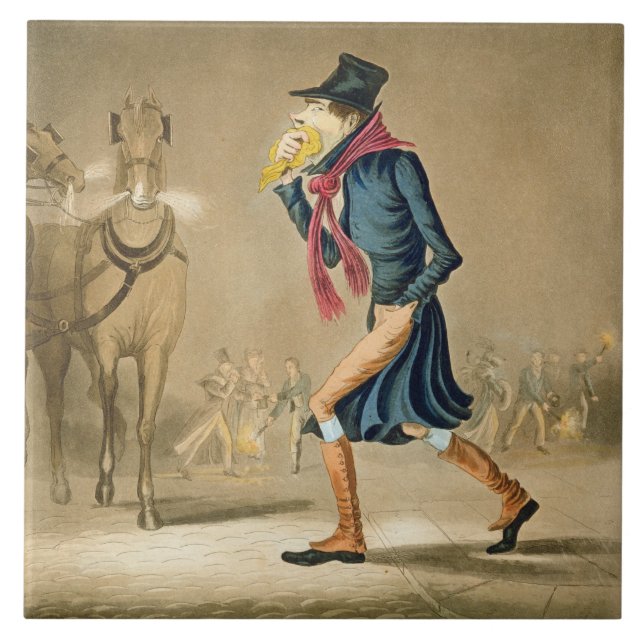 Ein Thoroughbred November u. London-Einzelheit, Fliese (Vorderseite)