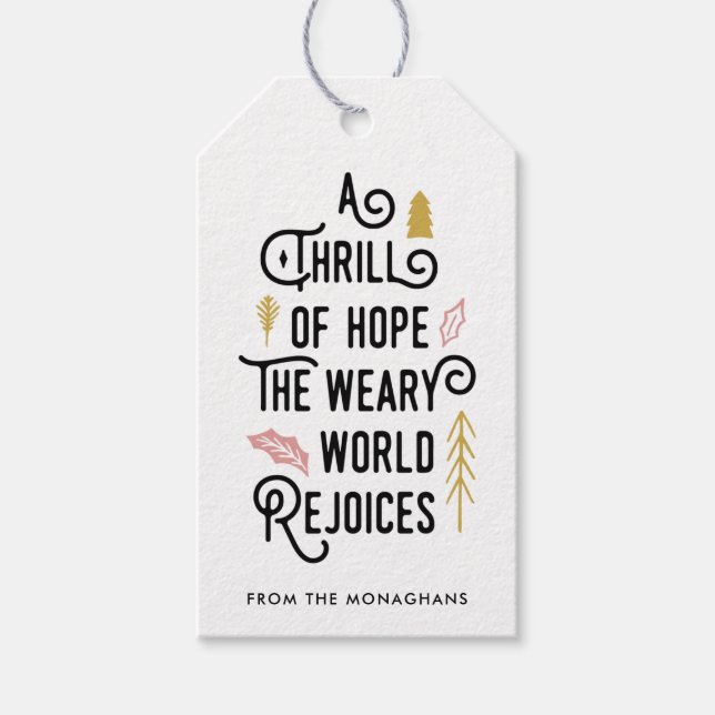 Ein Thrill der Hoffnung Geschenkanhänger (Vorderseite)