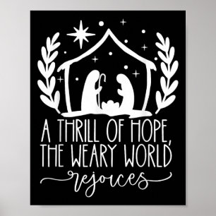 Ein Thrill Hoffnung Krippe Christlich Merry Christ Poster