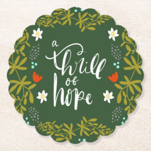 Ein Thrill oh Hope Weihnachts-Untersetzer Untersetzer