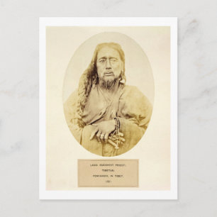 Ein tibetischer Lama in Pemianchi, Tibet, 19. Jahr Postkarte