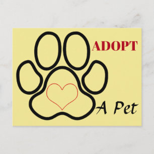 Ein Tier adoptiert Postkarte