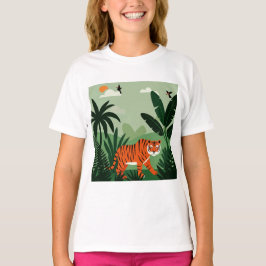 Ein Tiger in einem tropischen Wald T-Shirt