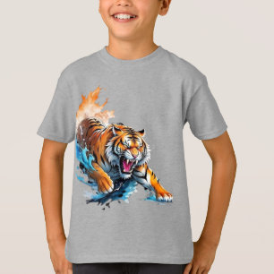 Ein Tiger in Flammen T-Shirt