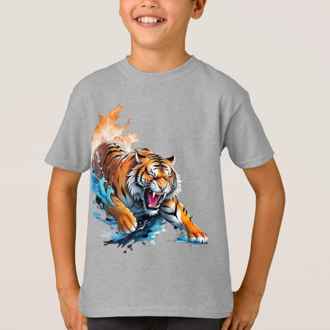 Ein Tiger in Flammen T-Shirt (Vorderseite)