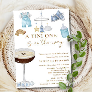 Ein Tini auf dem Weg Espresso Martini Baby Shower Einladung