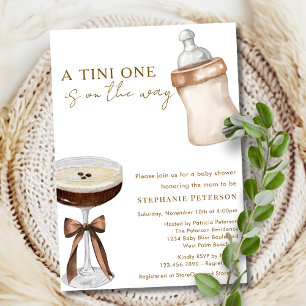 Ein Tini auf dem Weg Espresso Martini Baby Shower Einladung