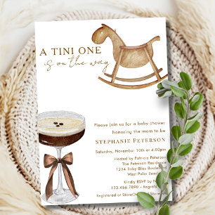 Ein Tini auf dem Weg Espresso Martini Baby Shower Einladung
