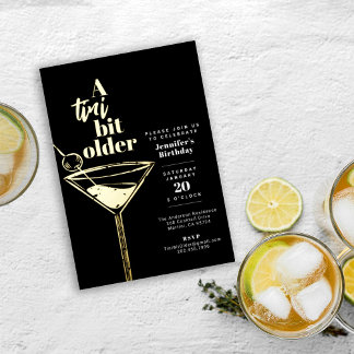 Ein Tini-bisschen älter als jedes Alter Geburtstag Folieneinladung