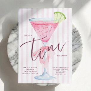 Ein Tini bisschen älter Coquette Martini Geburtsta Einladung