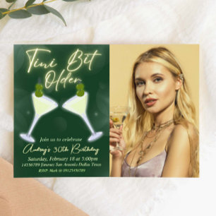 Ein Tini bisschen älter - Martini mit Foto Einladung