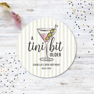 Ein Tini bisschen älter Pink Martini Cocktail Gebu Runder Pappuntersetzer