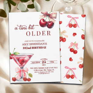 Ein Tini bisschen älterer Cherry Martini 102. Gebu Einladung
