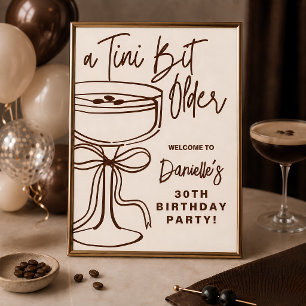 Ein Tini-Bisschen Älterer Espresso-Martini-Birthda Poster