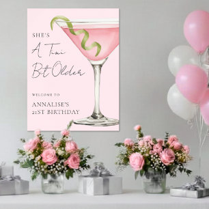 Ein Tini bisschen älterer Martini Geburtstagsparty Poster