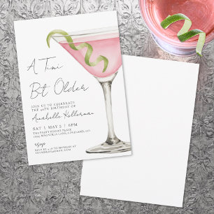 Ein Tini-Bit älter Pink Martini Geburtstagsfeier Einladung