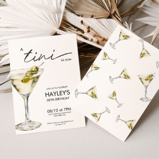 Ein Tini Bit Ältere Dirty Martini Geburtstag Einladung