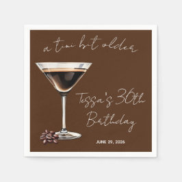 Ein Tini Bit Ältere Espresso Martini Themed Party Serviette