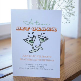 Ein Tini Bit Ältere Martini Olivenbaum Erwachsene Einladung