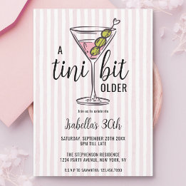 Ein Tini Bit Ältere Pink Martini Geburtstag Einladung
