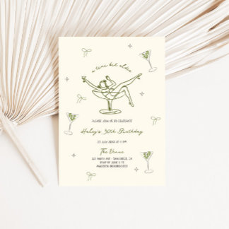 Ein Tini Bit Ältere Quirky Hand gezeichnet Geburts Einladung