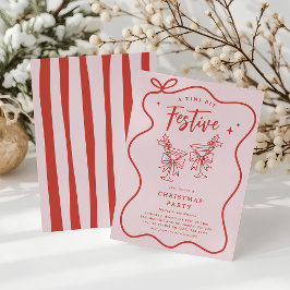 Ein Tini Bit Festive' Fun Doodle Weihnachten Party Einladung