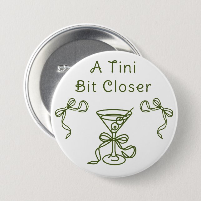 Ein Tini-Bit Nahes Brautparty Button (Vorne & Hinten)