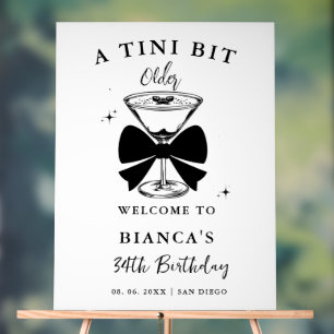Ein tini Bit Older Martini Geburtstag Begrüßungsze Acrylschild