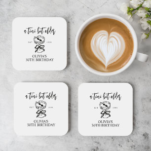 Ein Tini Bit Older Martini Geburtstagsparty Gefall Getränkeuntersetzer