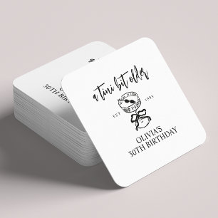 Ein Tini Bit Older Martini Geburtstagsparty Gefall Rechteckiger Pappuntersetzer