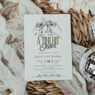 Ein Tini Bit Older Martini Olivencocktail Geburtst Einladung