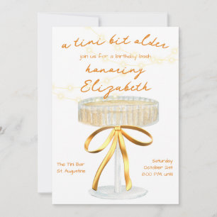 Ein Tini Bit Older Martini Thema Geburtstag Einlad Einladung