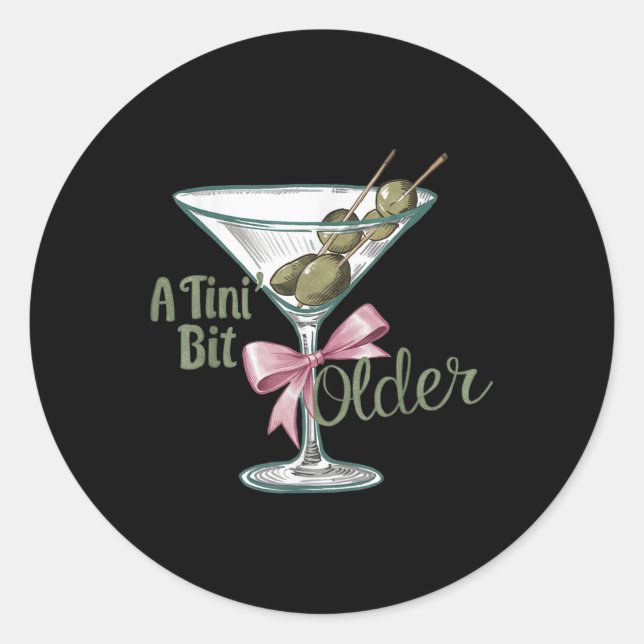 Ein Tini-Bit Vintager Retro-Stil Runder Aufkleber (Vorderseite)
