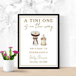 Ein Tini Espresso Martini Baby Shower Willkommenss Poster