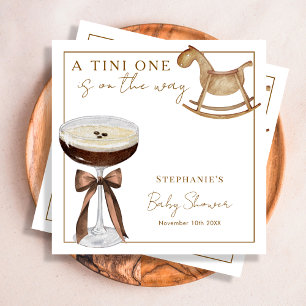 Ein Tini ist auf dem Weg Espresso Martini Baby Sho Serviette