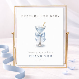 Ein Tini One Baby-Junge-Baby-Shower-Gebete-für-Bab Poster