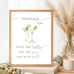 Ein Tini One Baby Shower Elegantes Momosa-Bar-Schi Poster