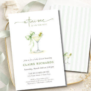 Ein Tini One ist auf dem Weg - Budget-Baby-Party Flyer