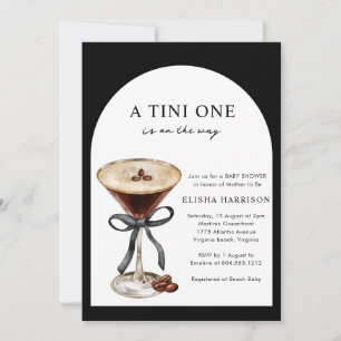 Ein Tini One ist auf dem Weg QR-Code-Baby-Party Einladung
