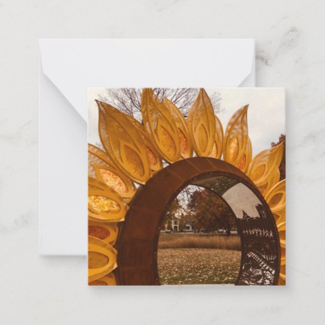 Ein Tipp von Z "Sunflower Kansas" Mini-Notizen Mitteilungskarte (Vorderseite)