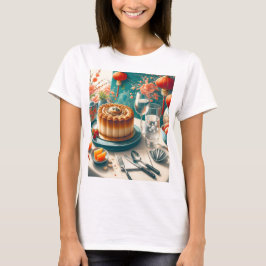 ein Tisch mit Kuchen und Wassergläsern T-Shirt