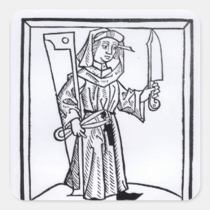 Ein Tischler Quadratischer Aufkleber