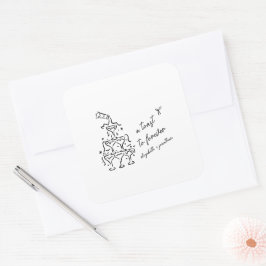 Ein Toast auf die ewige Hochzeit Quadratischer Aufkleber