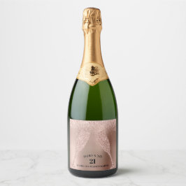 Ein Toast der Bubbly 21. Geburtstags-Rose Gold
