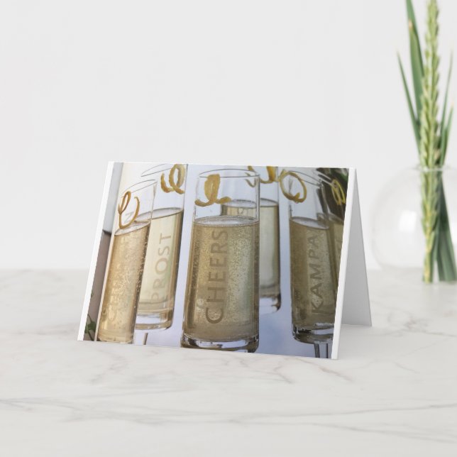 *EIN TOAST DIESER URLAUB-SAISON* KÄCHER! KARTE (Vorderseite)