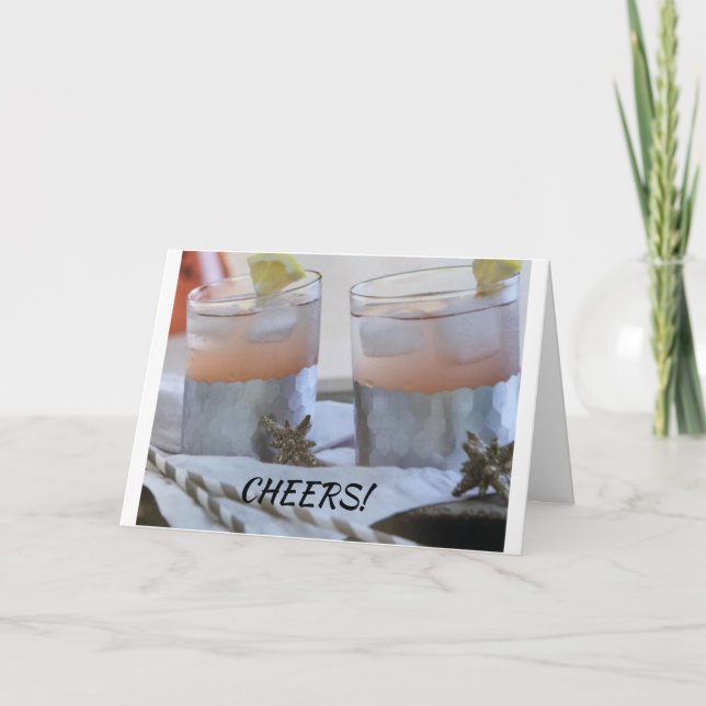 *EIN TOAST DIESER URLAUB-SAISON* KÄCHER! KARTE (Vorderseite)