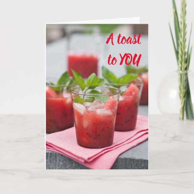 ***EIN TOAST FÜR SIE*** AM "GEBURTSTAG" KARTE (Vorderseite)