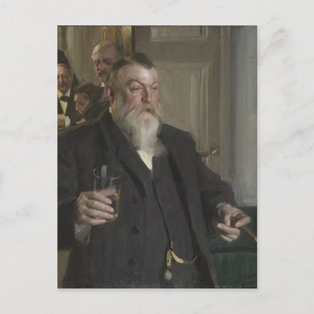 Ein Toast in der Idun-Gesellschaft von Anders Zorn Postkarte (Vorderseite)