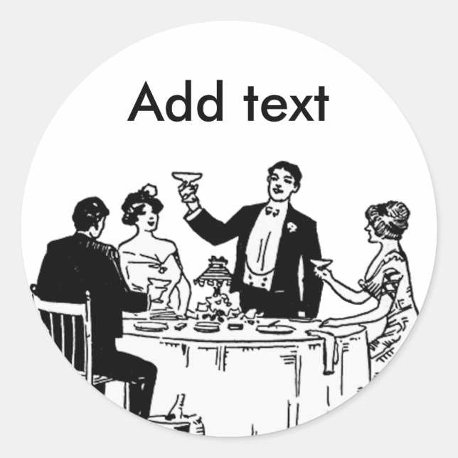 Ein Toast Runder Aufkleber (Vorderseite)