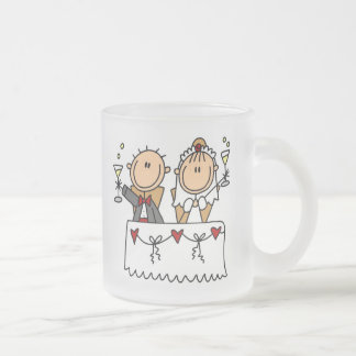 Ein Toast zur Braut-und Bräutigam-Tasse Mattglastasse